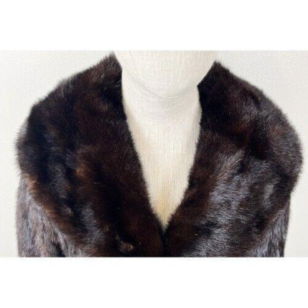 BIRGER CHRISTENSEN MINK MIDI SWING COAT M/L - Picture 14 of 16